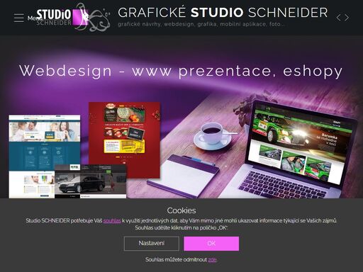 grafika, webové stránky, návrhy, design, grafické studio, webdesign, grafické návrhy, propagační materiály, tiskoviny, loga,  design mobilních aplikací aj.