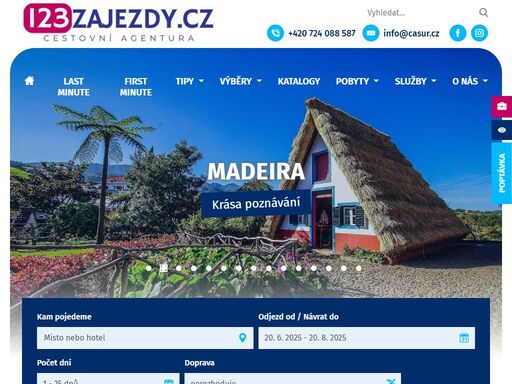 zájezdy a dovolená letecky, autobusem i vlastní dopravou