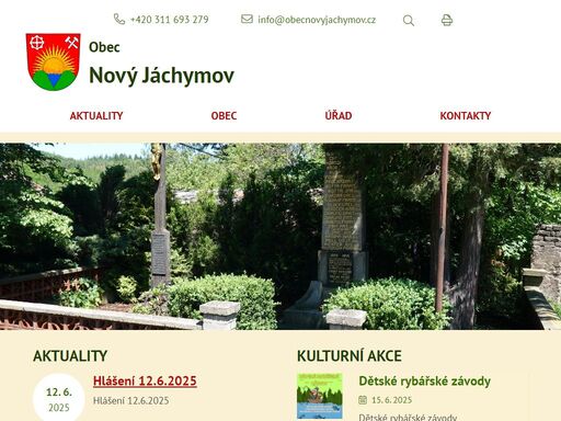 oficiální stránky obce nový jáchymov