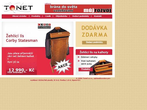prodej žehličů kalhot anglické firmy corby. žehliče mají snadnou obsluhu a jednoduché ovládání.