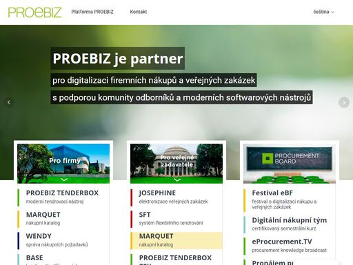 objevte proebiz – špičkové nástroje pro optimalizaci nákupních procesů, elektronické zakázky a e-aukce. zjednodušte správu a zvyšte efektivitu.