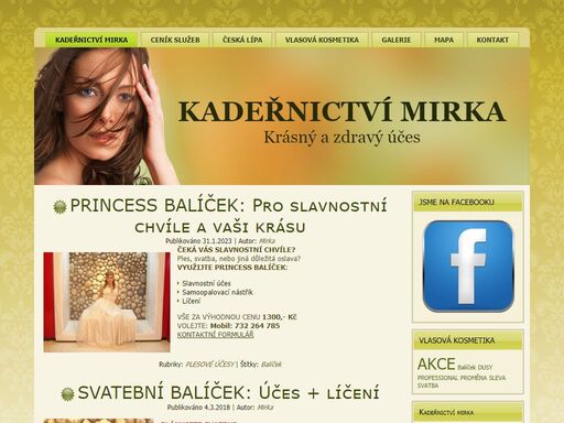 dámské a pánské stylingové kadeřnictví. profesionální péče o vlasy pro region česká lípa. provozovna sosnová a provodín.