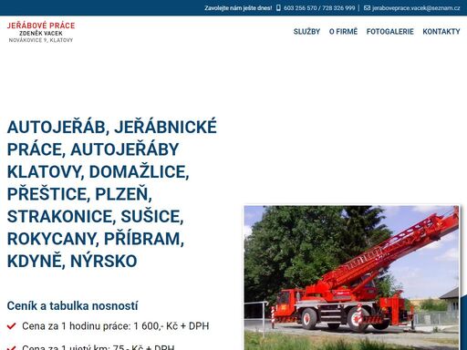 autojeřáb, jeřábnické práce, autojeřáby klatovy, domažlice, přeštice, plzeň, strakonice, sušice, rokycany, příbram, kdyně, nýrsko