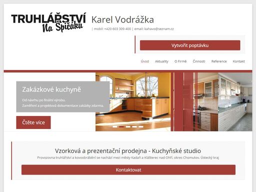 truhlářství na špičáku - nabízíme výrobu nábytku na míru, kuchyňské linky, kancelářský nábytek, interiéry, dětský nábytek, zahradní nábytek, vestavby