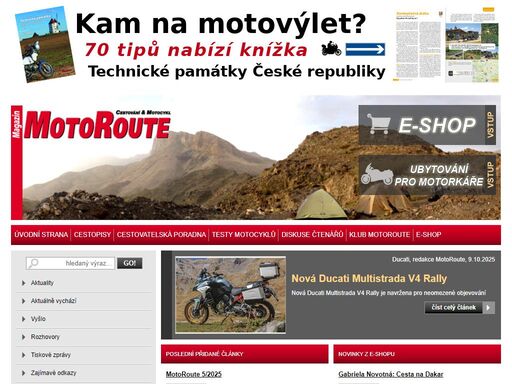 motocykly, cestování, motorky, mototuristika, gps trasy, poi webový portál o cestování na motorkách. články, cestopisy, rady a tipy, testy, aktuality, tiskové zprávy, gps trasy, poi, fórum, e-shop.