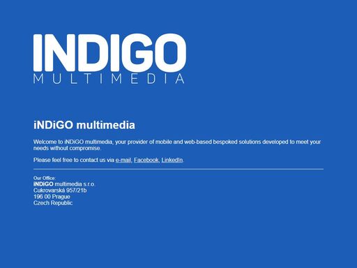 indigo multimedia s.r.o. website
