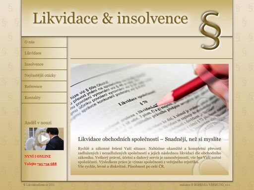 likvidace a insolcence, zrušení společnosti