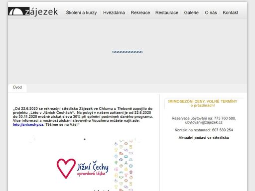 školicí středisko zajezek chlum u třeboně