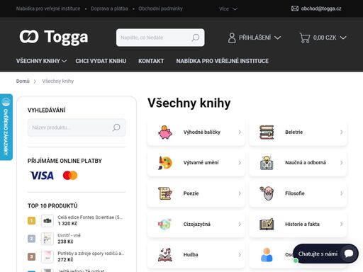 nakupte knihy za skvělé ceny na našem eshopu www.togga.cz. již přes 25 let na českém trhu. doprava nad 750 kč zdarma a 15 % sleva na všechny naše knihy!