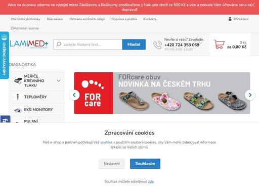 zdravotní prostředky lamimed.cz nabízí tlakoměry, teploměry, inhalátory, glukometry, váhy, krokoměry, ortézy a bandáže, rehabilitační pomůcky, inkontinenční potřeby, dětské zboží a zdravotní potřeby.