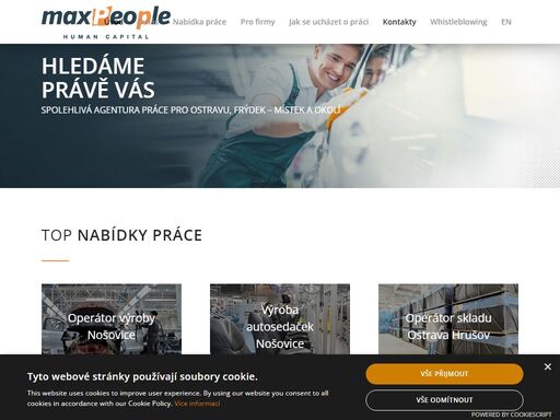 jsme klíčový hráč v náboru a nabídce volných pracovních pozic ve výrobě, průmyslu a automotive. ostrava, frýdek místek, nošovice a okolí.