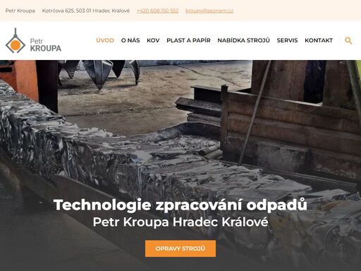 technologie zpracování odpadů petr kroupa hradec králové