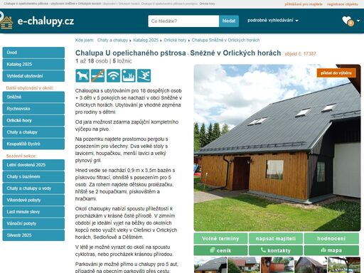 chalupa u opelichaného pštrosa? ubytování sněžné v orlických horách v orlických horách. chalupa k pronájmu: kapacita 1 až 18 osob - 5 ložnic. provoz: léto, zima, víkendové pobyty, vánoce, silvestr.