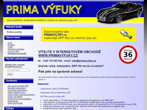 prima výfuky - váš spolehlivý dodavatel kvalitních výfuků na všechny typy aut