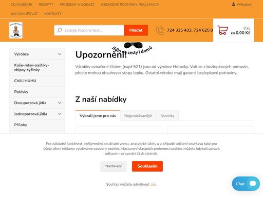 hotová jídla, sterilovaná, jídlo na cesty, maso ve vlastní šťávě, vegetarianská