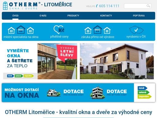 nabídka otherm to jsou jak kvalitní plastová okna a dveře, tak okna z ostatních materiálů, která dlouho vydrží. poradíme, vyrobíme, namontujeme a zajistíme servis. 