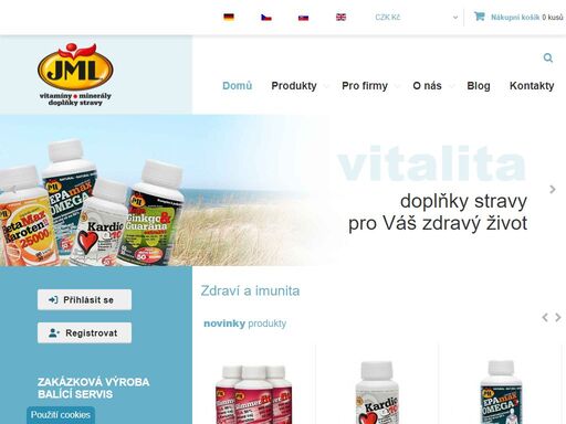 vaše zdraví a imunita. výroba, dovoz a distribuce kvalitních vitamínů, minerálů a doplňků stravy. jml fitness line přináší vysokou kvalitu za přijatelné ceny.