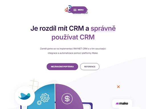 zaměřujeme se na implementaci raynet crm a s tím související integrace a automatizace pomocí platformy make.