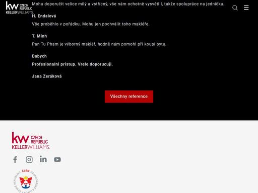 profesionální realitní marketing a makléři, na které se můžete spolehnout. jsme součástí mezinárodní realitní sítě keller williams®.