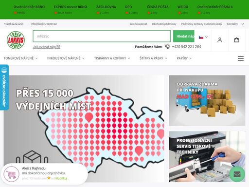 již více jak 30 let spolehlivým dodavatelem náplní pro všechny tiskárny včetně kompletního servisu tiskové techniky. profesionální poradentsví s výběrem tiskáren a kopírek. autorizovaný prodejce a servis tiskové techniky canon a kyocera.
lakkis toner s.r.o.. již více jak 30 let spolehlivým dodavatelem tonerových a…