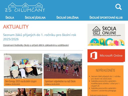 oficiální stránky zš chlumčany