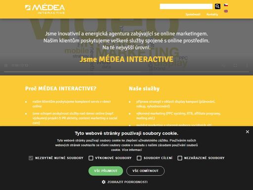 veškeré služby spojené s online prostředím