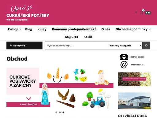 najdete u nás potřeby pro amatérské i profi cukráře. stejně tak i suroviny, jedlé dekorace, krabičky i třeba párty dekorace.