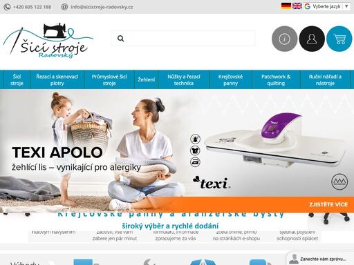 prodáváme veškerou šicí techniku a potřeby pro šití, pletení a patchwork. vrámci internetového obchodu nabízíme okamžitou dostupnost a nízké ceny oproti konkurenci, neváhejte a vyzkoušejte nás.