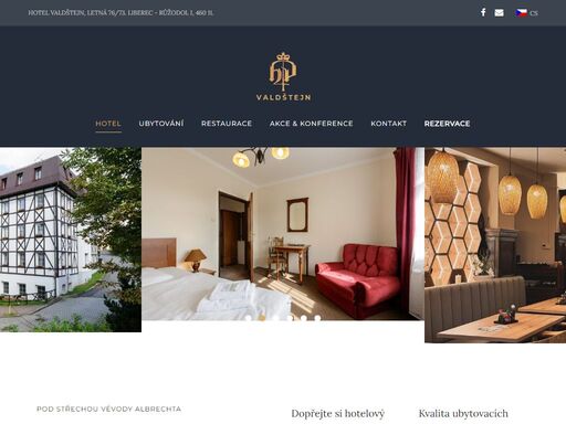 hotel valdštejn nabízí stylové ubytování v liberci za rozumnou cenu. parkování zdarma, prostorné pokoje pro rodiny s dětmi i větší skupiny.