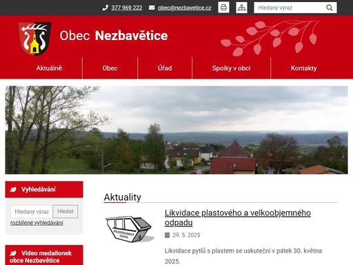 oficiální stránky obce nezbavětice