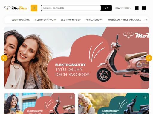 vítej ve světě moderní elektromobility. objev novou generaci městského pohybu – tichého, úsporného a stylového. ať už hledáš praktický dopravní prostředek pro každodenní cesty do školy či práce, elegantního společníka na nákupy a vyjížďky, nebo stabilní řešení pro seniory a osoby se sníženou pohyblivostí – u nás si…