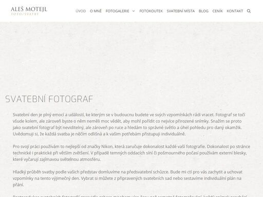 svatební den je plný emocí, ke kterým se v budoucnu budete ve svých vzpomínkách rádi vracet. svatební fotograf se točí všude kolem...