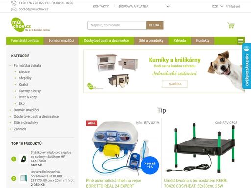 vítejte na mujchov.cz! nabízíme široký výběr líhní, inkubátorů, žrádel a dalšího vybavení pro chovatele zvířat. prohlédněte si naši nabídku a začněte svou cestu k úspěšnému chovu.