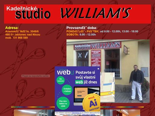 kade?nick? studio william's - jablonec nad nisou - anensk? n?m. 6