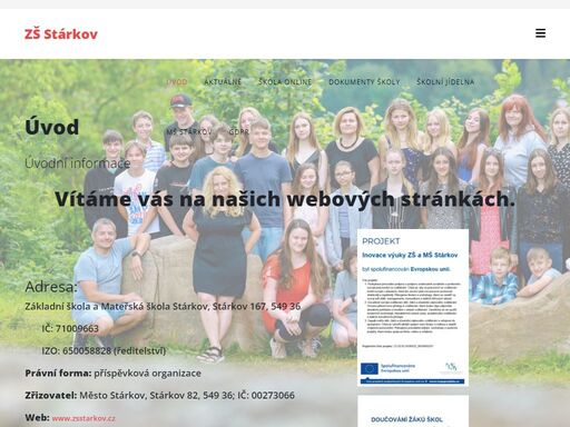 oficiální stránky základní školy stárkov