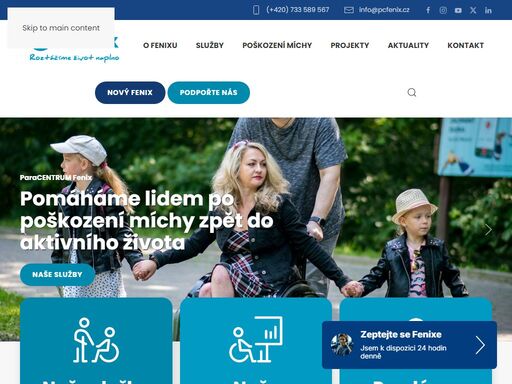 paracentrum fenix pomáhá lidem po poškození míchy a jejich blízkým při návratu zpět do aktivního života.