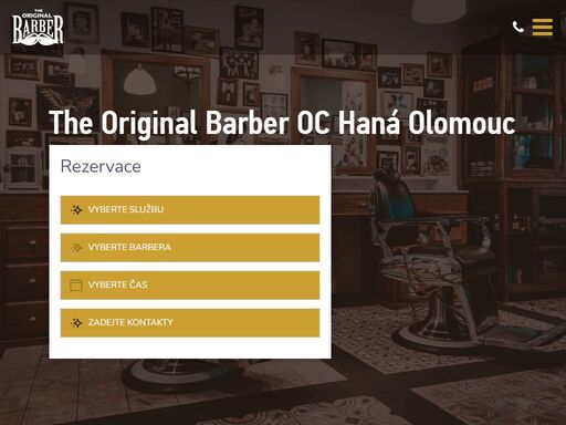 the original barber oc haná olomouc, pánské holičství a kadeřnictví