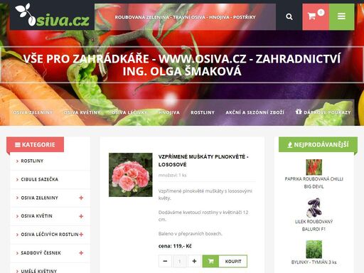 osiva, cibuloviny, travní semena, houby - sadba (žampiony, hlíva), http://www.osiva.cz
