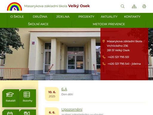oficiální stránky masarykova základní škola