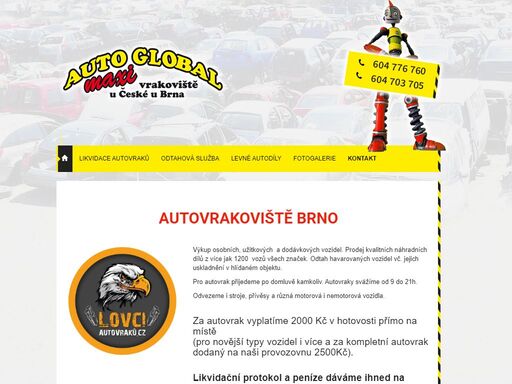 autovrakoviště brno, ekologická likvidace autovraků, výkup vozidel - peníze ihned, levné autodíly, výkup a odtah autovraků po celé čr zdarma.