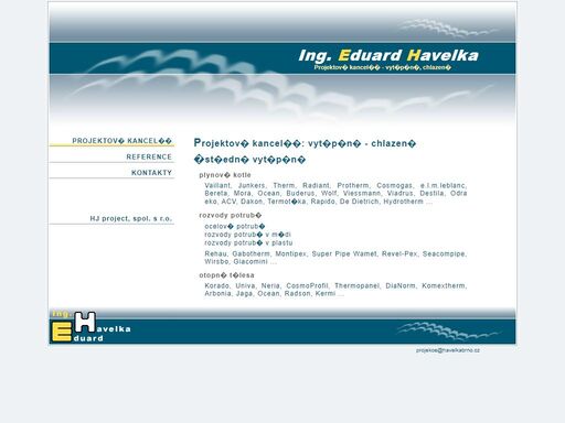 ing. eduard havelka, projektová kancelář, vytápění, chlazení