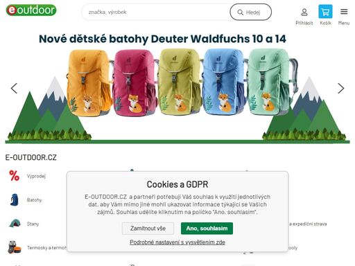 e-outdoor.cz – outdoorové vybavení, turistické batohy a oblečení pro každé dobrodružství