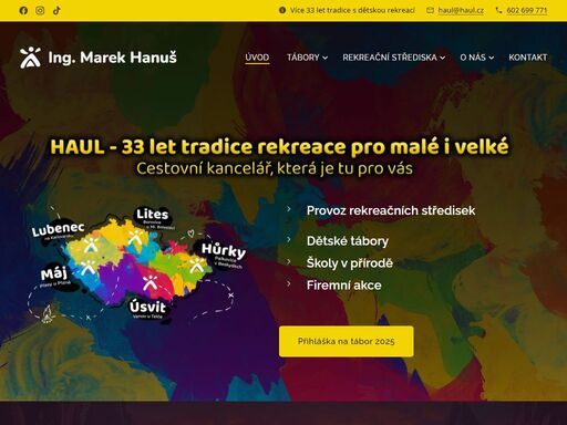 ck haul - dětské tábory, školy v přírodě, rekreační střediska