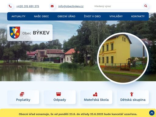 oficiální stránky obce býkev