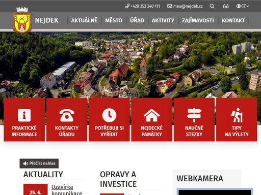 oficiální stránky města nejdek