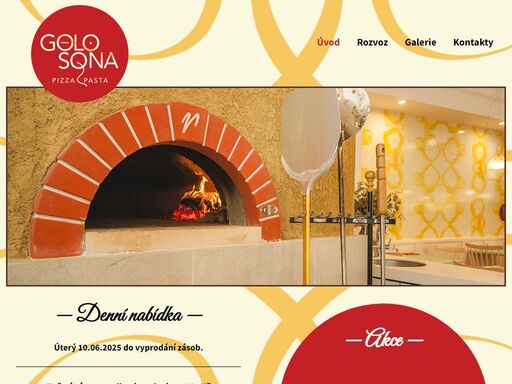 pizzerie a italská restaurace golosona nabízí čerstvá a chutná italská jídla např. polévky, těstoviny, pizza pečená v peci a další. zajišťuje také rozvoz pizzy a jídel až do domu - praha . 