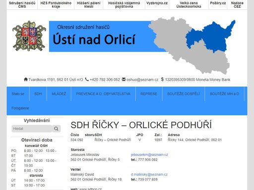 okresní sdružení hasičů ústí nad orlicí