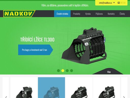 vývoj, výroba a prodej vlastních produktů pod značkou nadkov.  služby ve strojírenství, konstrukce přípravků a nástrojů, technologické konzultace, vzdělávání.