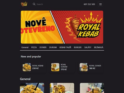 royal kebab zajišťuje rozvoz jídel. rozvoz jídla si můžete objednat online nebo po telefonu.