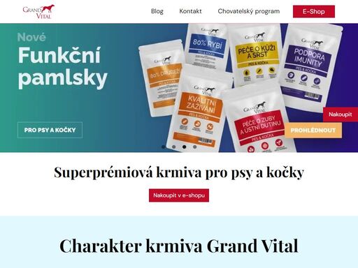 grand vital je prémiové krmivo, které má kvalitní složení a je dobře stravitelné. obsahuje vše, co váš pes nebo kočka potřebuje.